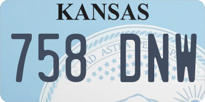KS license plate 758DNW