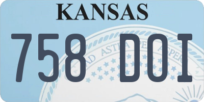 KS license plate 758DOI