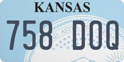 KS license plate 758DOQ
