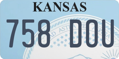 KS license plate 758DOU