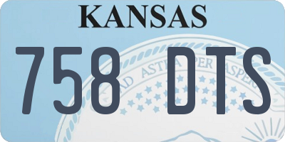 KS license plate 758DTS