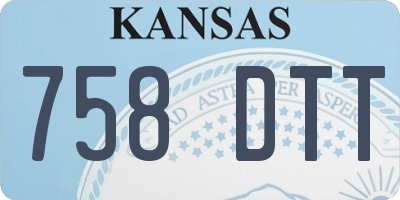 KS license plate 758DTT