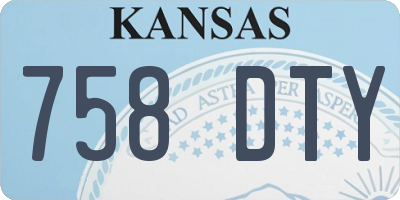 KS license plate 758DTY