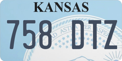 KS license plate 758DTZ