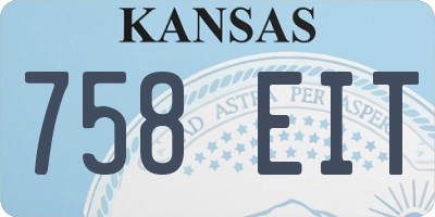 KS license plate 758EIT