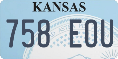 KS license plate 758EOU