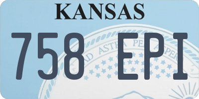 KS license plate 758EPI