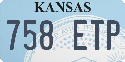 KS license plate 758ETP