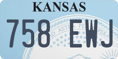 KS license plate 758EWJ