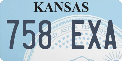KS license plate 758EXA