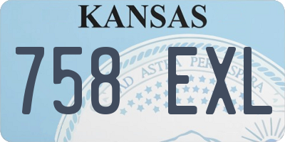 KS license plate 758EXL