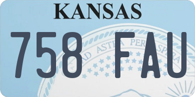 KS license plate 758FAU