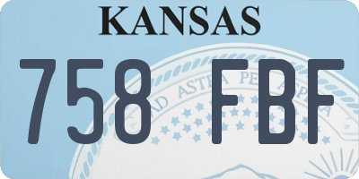 KS license plate 758FBF