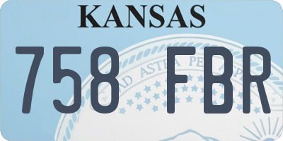 KS license plate 758FBR