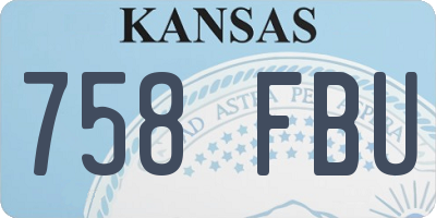 KS license plate 758FBU