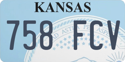 KS license plate 758FCV