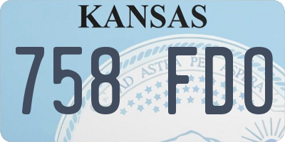 KS license plate 758FDO