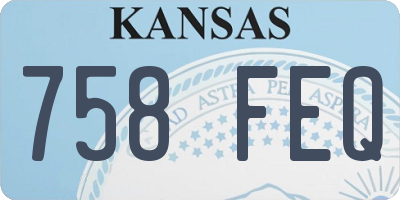 KS license plate 758FEQ