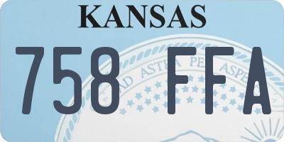KS license plate 758FFA