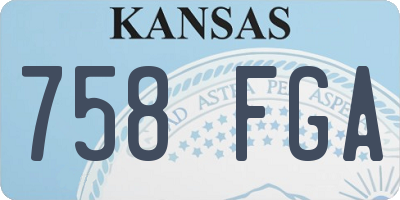 KS license plate 758FGA