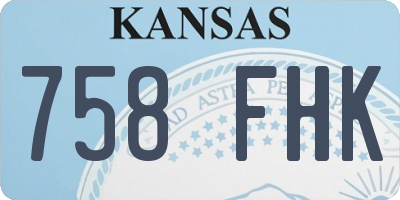 KS license plate 758FHK