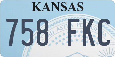 KS license plate 758FKC