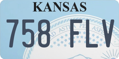 KS license plate 758FLV