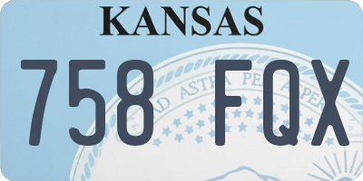 KS license plate 758FQX
