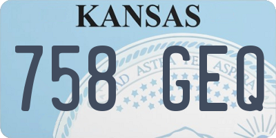 KS license plate 758GEQ