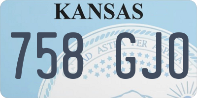 KS license plate 758GJO
