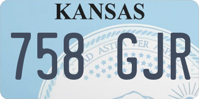 KS license plate 758GJR