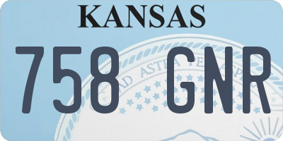 KS license plate 758GNR
