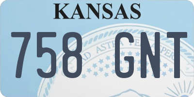 KS license plate 758GNT