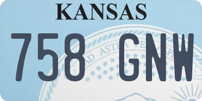 KS license plate 758GNW