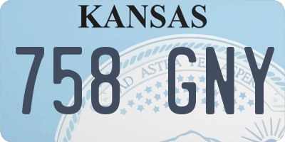 KS license plate 758GNY