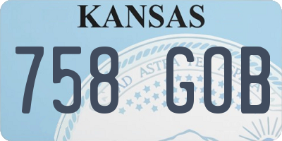 KS license plate 758GOB