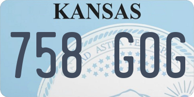 KS license plate 758GOG