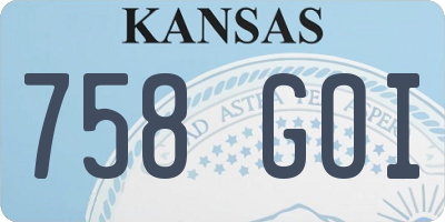 KS license plate 758GOI