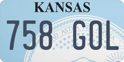 KS license plate 758GOL