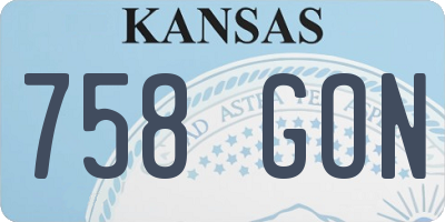 KS license plate 758GON