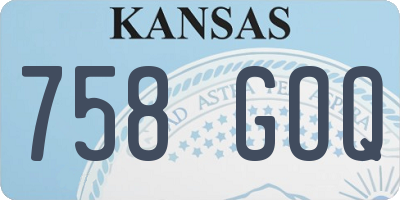 KS license plate 758GOQ