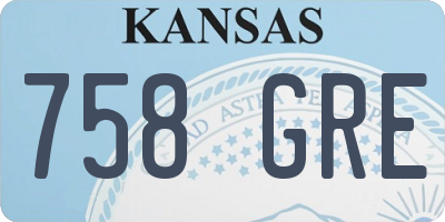 KS license plate 758GRE