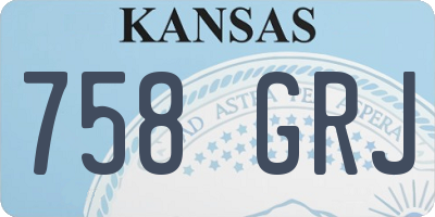 KS license plate 758GRJ