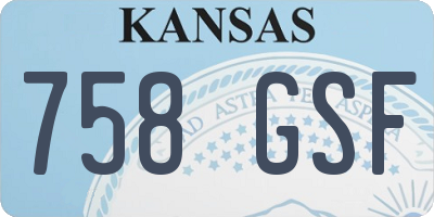 KS license plate 758GSF