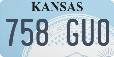 KS license plate 758GUO