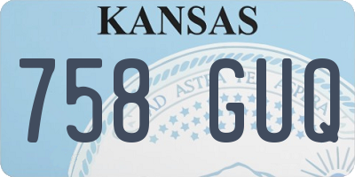 KS license plate 758GUQ