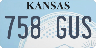 KS license plate 758GUS