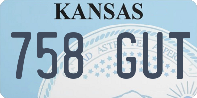KS license plate 758GUT
