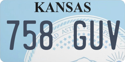 KS license plate 758GUV