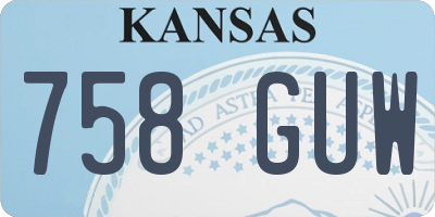 KS license plate 758GUW